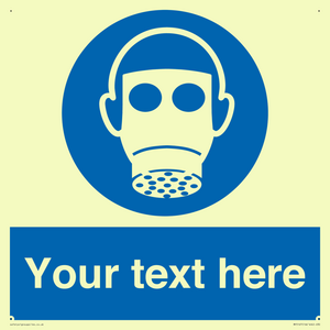 Custom Respirator Required Sign